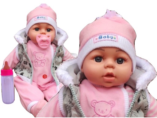 LALKA JAK ŻYWA BOBAS 45 CM MÓWIĄCA I ŚPIEWAJĄCA