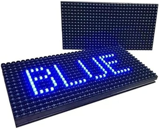 LED dot matrix panel 32x16cm P10 HUB12 BLUE