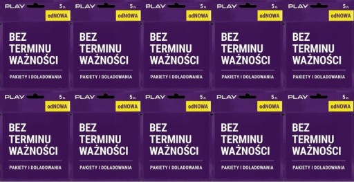 10 SZTUK STARTER SIECI PLAY odNOWA BEZ TERMINU WAŻNOŚĆI ZESTAW