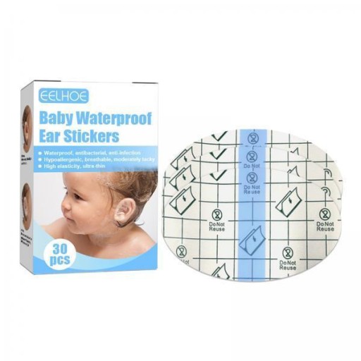 2x30 Wodoodporne naklejki na uszy dla małych