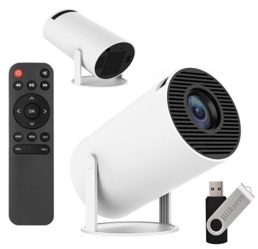 RZUTNIK MULTIMEDIALNY PROJEKTOR LED 4K ANDROID WIFI SMART TV +PENDRIVE 64GB