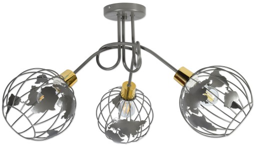 LAMPA WISZĄCA SUFITOWA ŻYRANDOL GLOBUS LED LOFT MŁODZIEŻOWA NOWOCZESNA