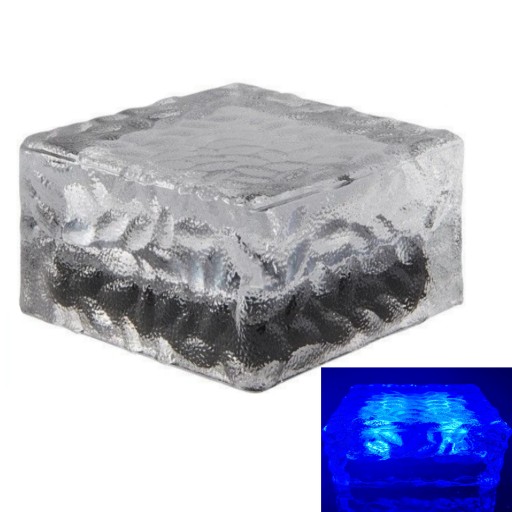 LAMPA OGRODOWA TARAS SOLARNA SZKLANA KOSTKA HIT