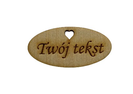 Plakietka owalna z twoim tekstem napisem 6x3 cm z grawerem imię data dekor