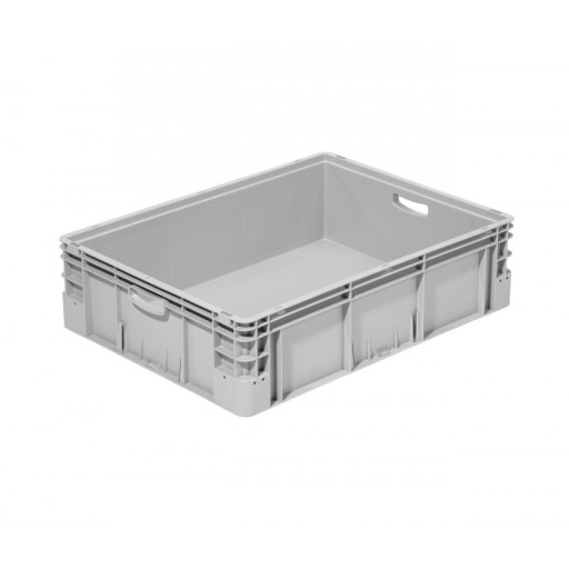 Pojemnik plastikowy 800x600x220 SILVERLINE mocny magazynowy Duży szary