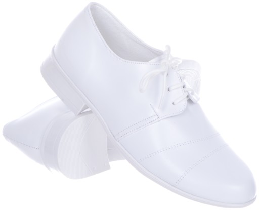 BUTY KOMUNIJNE PÓŁBUTY TANIE BIAŁE CHŁOPIĘCE 27