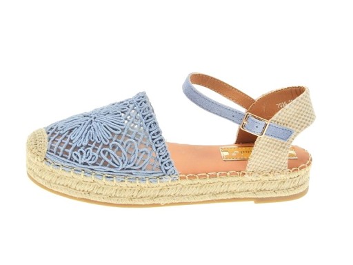 Płaskie Espadryle Ażurowe JEANS r.38