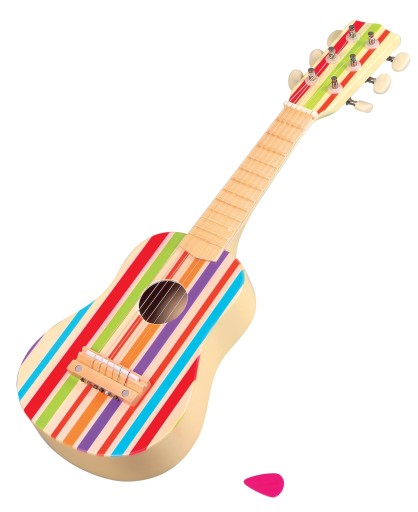 TĘCZOWA GITARA KLASYCZNA DLA DZIECI 6 STRUN LELIN