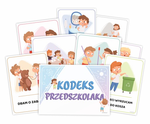 Plansze A5 Kodeks Przedszkolaka ( 17 kart)