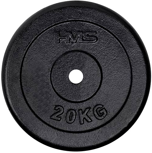 Krążek Żeliwny 20KG - Fitness Siłownia Talerz 31mm Czarny
