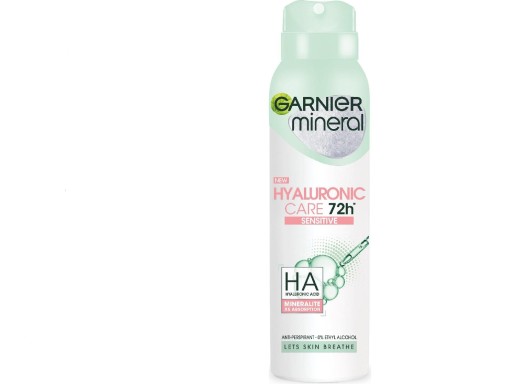 GARNIER Mineral Dezodorant w sprayu 72H Hyaluronic Care - Sensitive 150 ml