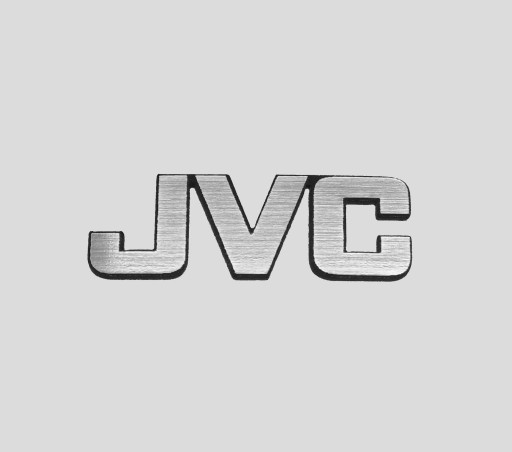 JVC logo naklejka emblemat 20 x 7 mm*SREBRNA