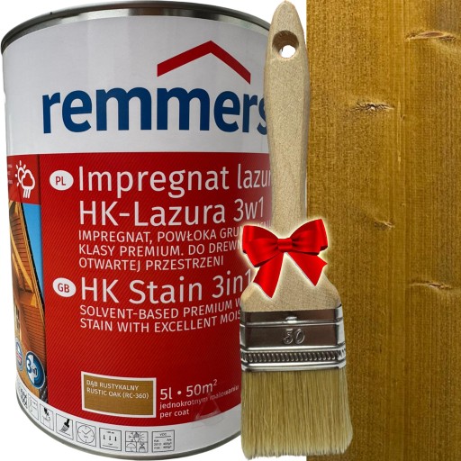 Remmers IMPREGNAT do elewacji HK LASUR LAZURA 3w1 5L DĄB RUSTYKALNY 2263