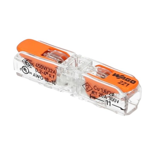 WAGO SZYBKOZŁĄCZKA uniwersalna linka drut 0,2-4mm²/1 221-2411 100 szt.