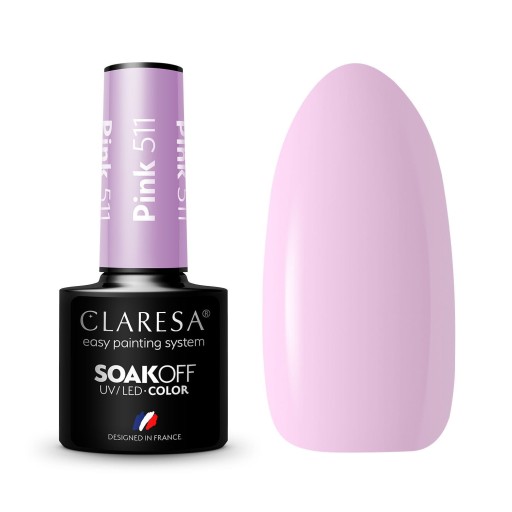 CLARESA lakier hybrydowy uv led PINK 511