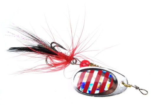 Błystka obrotowa z chwostem Mikado Blaster 3g - #2 - 22H - Stripe