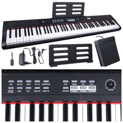 PIANINO CYFROWE PEŁNOWYMIAROWE KEYBOARD DO NAUKI
