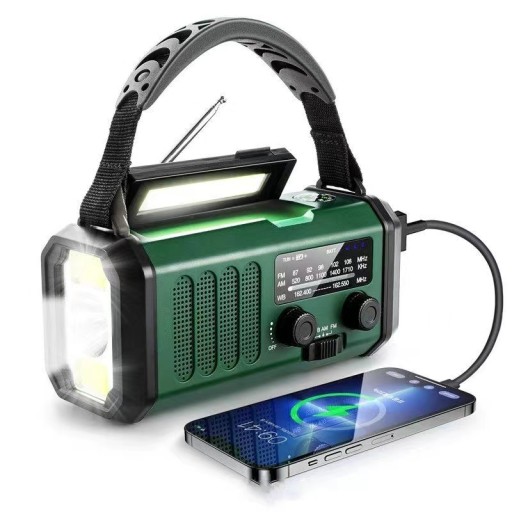 10000mAh Radio Awaryjne Solarne Pogodowe AM FM SOS z ładowarką USB i Kompas