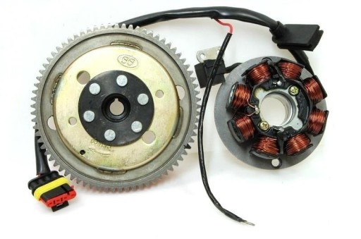 STATOR ISKROWNIK KOŁO MAGNESOWE MAGNETO AM6