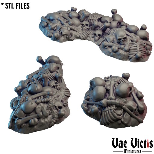 Bone Piles - x1 - RPG DnD D&D Pathfinder - 3dmonkeypl