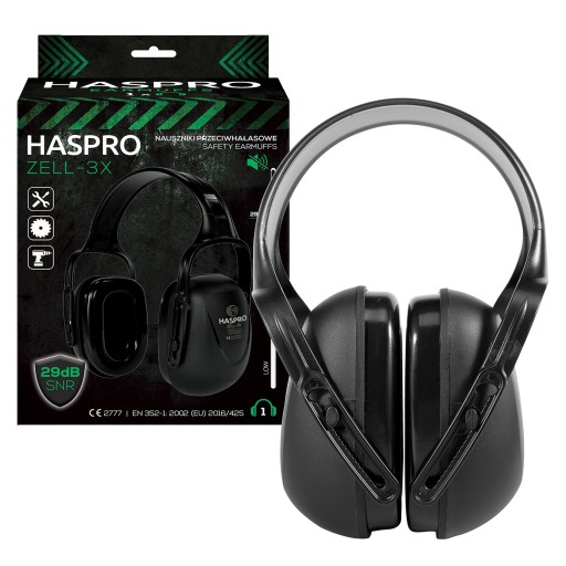 Haspro ZELL-3X Nauszniki Ochronne Wygłuszające Słuchawki Ochronniki Słuchu