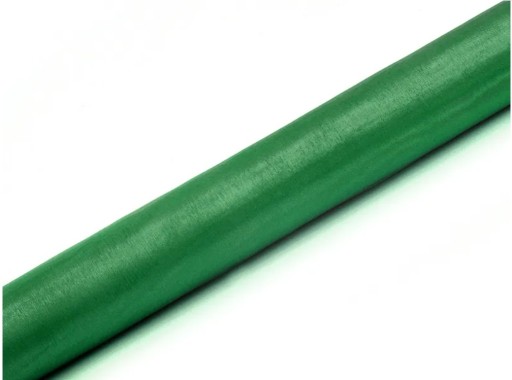 ORGANZA ORGANTYNA GŁADKA ROLKA CIEMNOZIELONA 9m/36cm