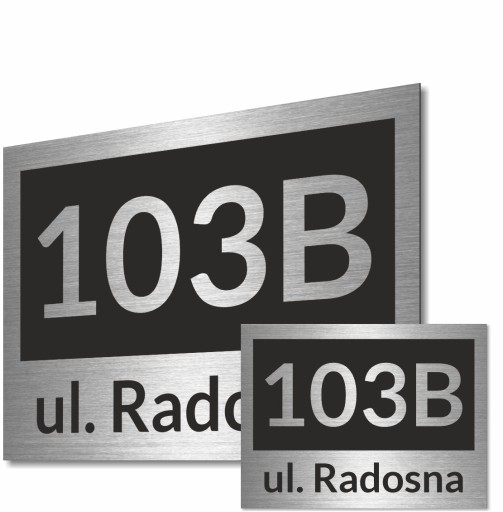 NUMER DOMU tabliczka tablica adresowa 30x20 nr ALU