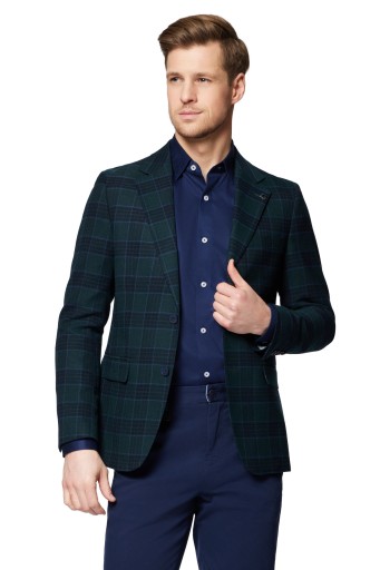 Marynarka Zielona w Kratę Tartan Monahans Lancerto 27