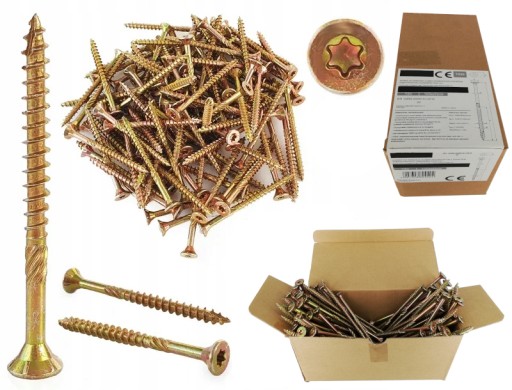 WKRĘTY CIESIELSKIE DO DREWNA STOŻKOWE 4,5X40 TORX 200szt AZ