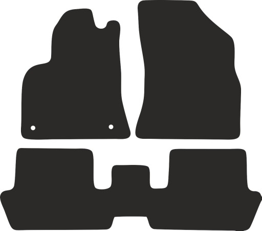 dywaniki welurowe BASIC czarne: Peugeot 3008 I minivan 2009-2016