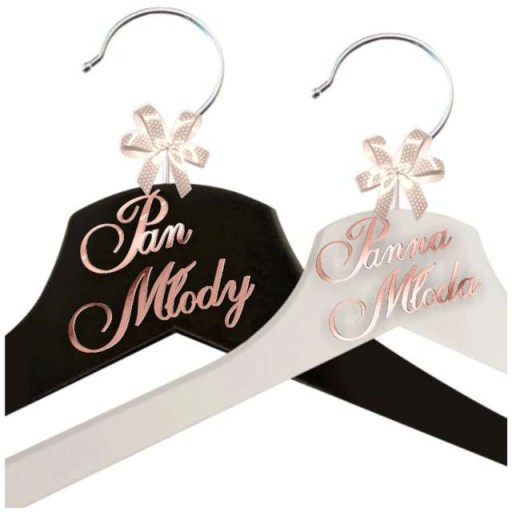 WIESZAKI ślubne pan MŁODY panna MŁODA rose gold X2