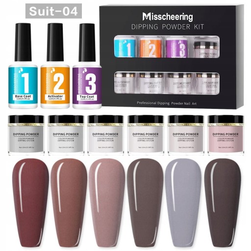 Dipping powder ZESTAW DO MANICURE TYTANOWY 6Pcs