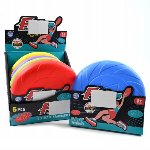 DYSK DO RZUCANIA GUMOWE FRISBEE 100G 18CM LATAJĄCY TALERZ ZESTAW 6SZT
