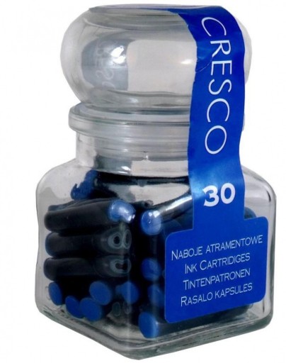 CRESCO NABOJE ATRAMENTOWE CZARNE PIÓRO DO SZKOŁY