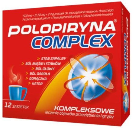 Polopiryna Complex przeziębienie grypa proszek x 12 saszetek