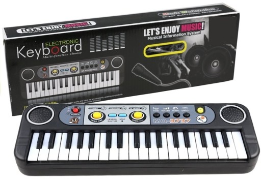 ORGANY KEYBOARD 37 KLAWISZY PIANINKO + MIKROFON