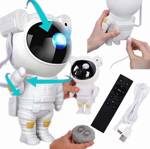 PROJEKTOR ASTRONAUTA GWIAZD NIEBA LED LAMPKA NOCNA WYŚWIETLACZ PROJEKCJA ==
