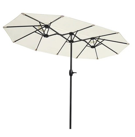 PARASOL OGRODOWY PRZECIWSŁONECZNY KREMOWY SEKEY XXL 160 X 300 CM