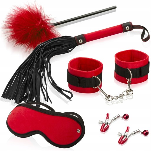 SEX ZESTAW BDSM - KAJDANKI, BAT, ZACISKI, OPASKA..