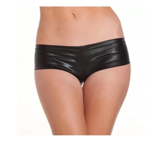 SEXY CZARNE OPINAJĄCE SPODENKI VINYL L WADA