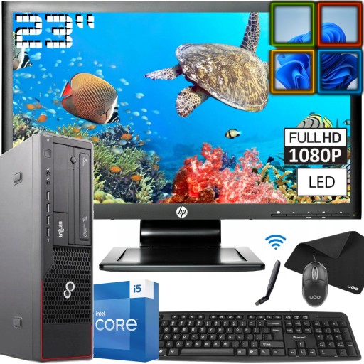 ZESTAW PC Fujitsu E900 i5 1TB 23'' LED WiFi W11