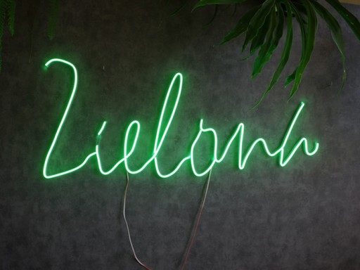 NZIELON NEON LED SZKIELETOWY Zielona 1200X537MM