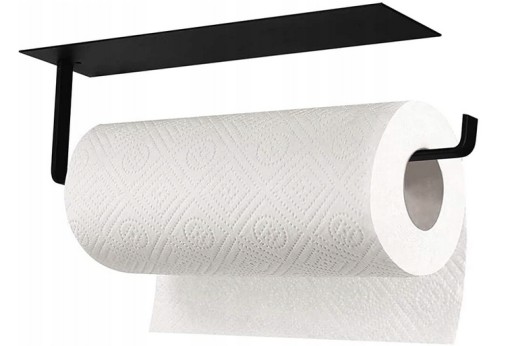 Uchwyt Wieszak na Ręcznik Papierowy Kuchenny Loft Industrialny Czarny