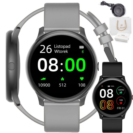 SMARTWATCH zegarek G. ROSSI SMS KROKI FB PULS