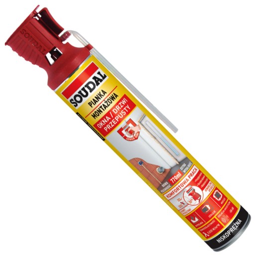 PIANKA MONTAŻOWA Z APLIKATOREM GENIUS GUN USZCZELNIAJĄCA 770ml SOUDAL