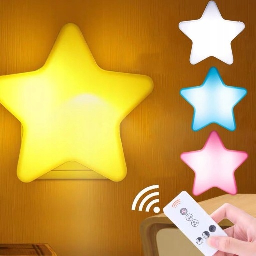 Pentagram Multi Color Night Lights Remote Control