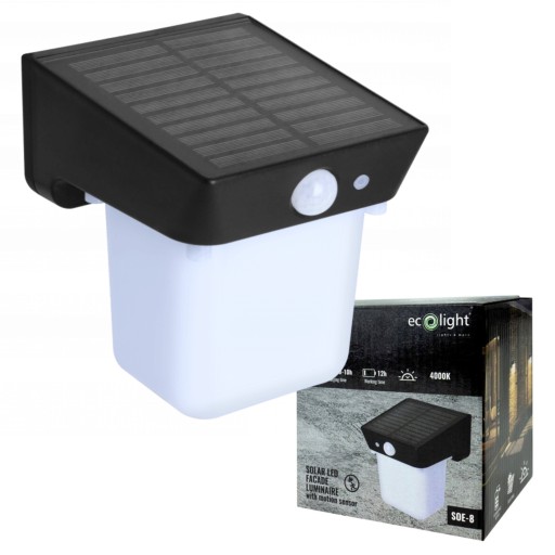 Solarna Oprawa Elewacyjna LED z czujnikiem SOE-8
