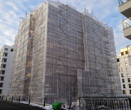 PLANDEKA NA RUSZTOWANIE ZBROJONA 4x10m 170g/m2 PLANDEKI NA RUSZTOWANIA