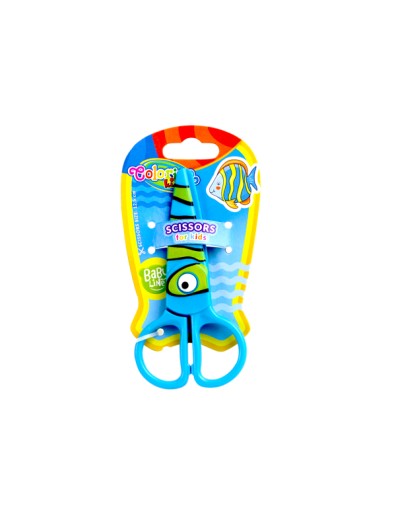 NOŻYCZKI PLASTIKOWE COLORINO KIDS Z OCZKIEM 12,5 CM BLISTER MIX.