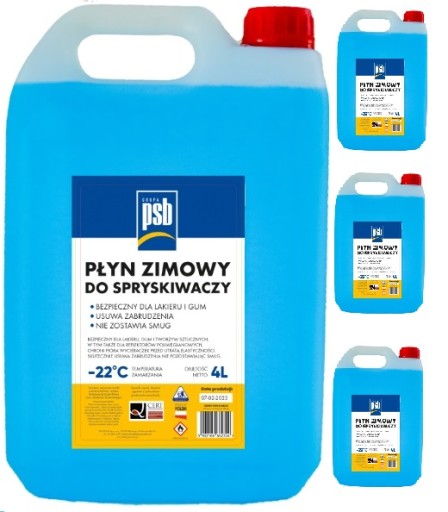 PŁYN DO SPRYSKIWACZY ZIMOWY -22, 4 x 4 L